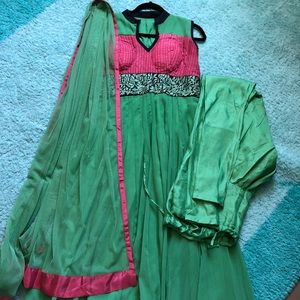 Indian anarkali dress.